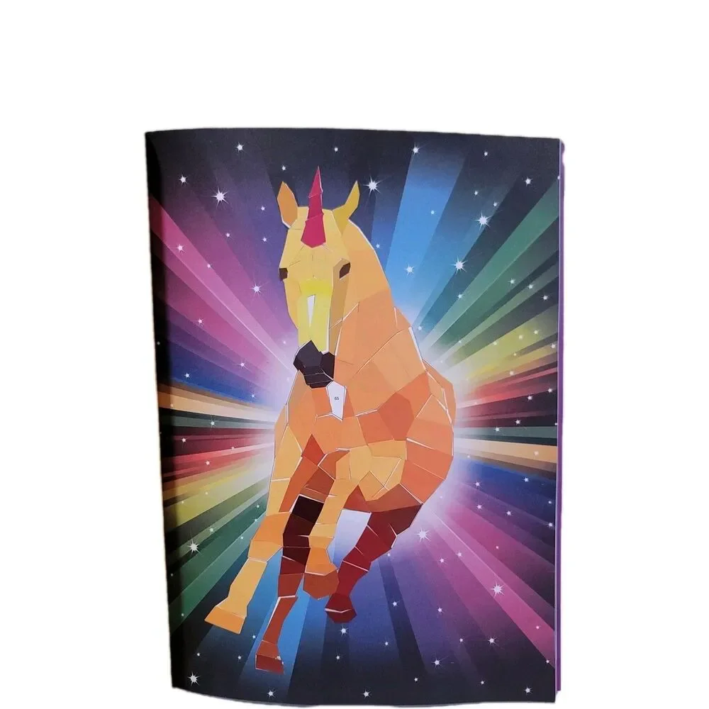 Sticker Mosaics: Rainbow Unicorns Paint w/Stickers Activity Book 1 Completed Pg